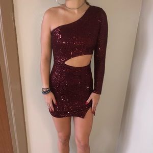 Burgundy Homecoming dress